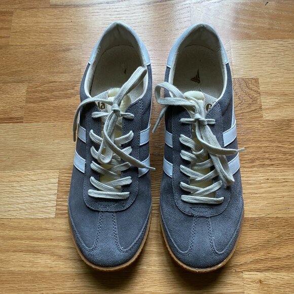 Gola Elan Women's Ash (Gray) and White Sneakers - Picture 3 of 9